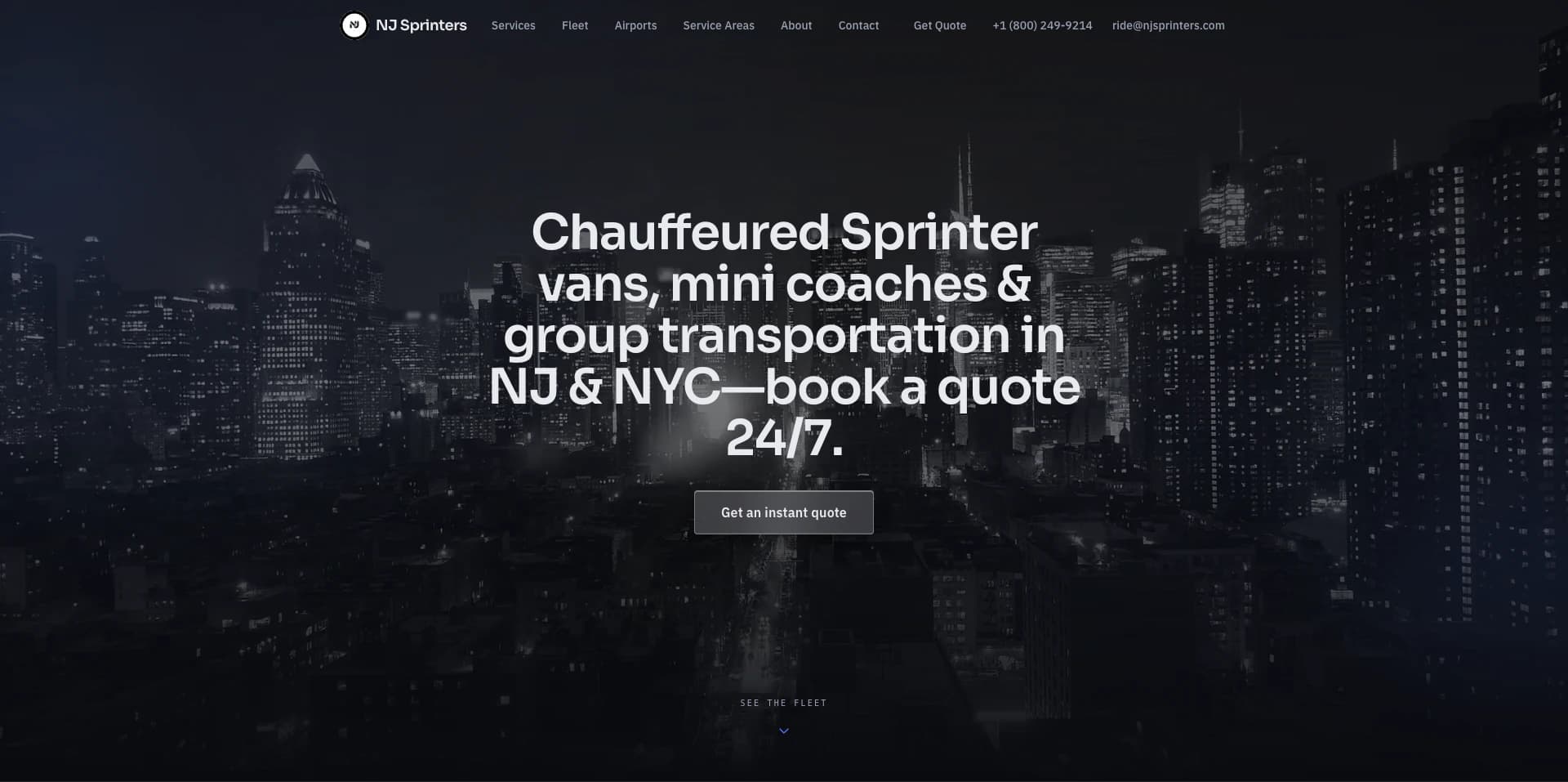 Client marketing website rendered on a laptop